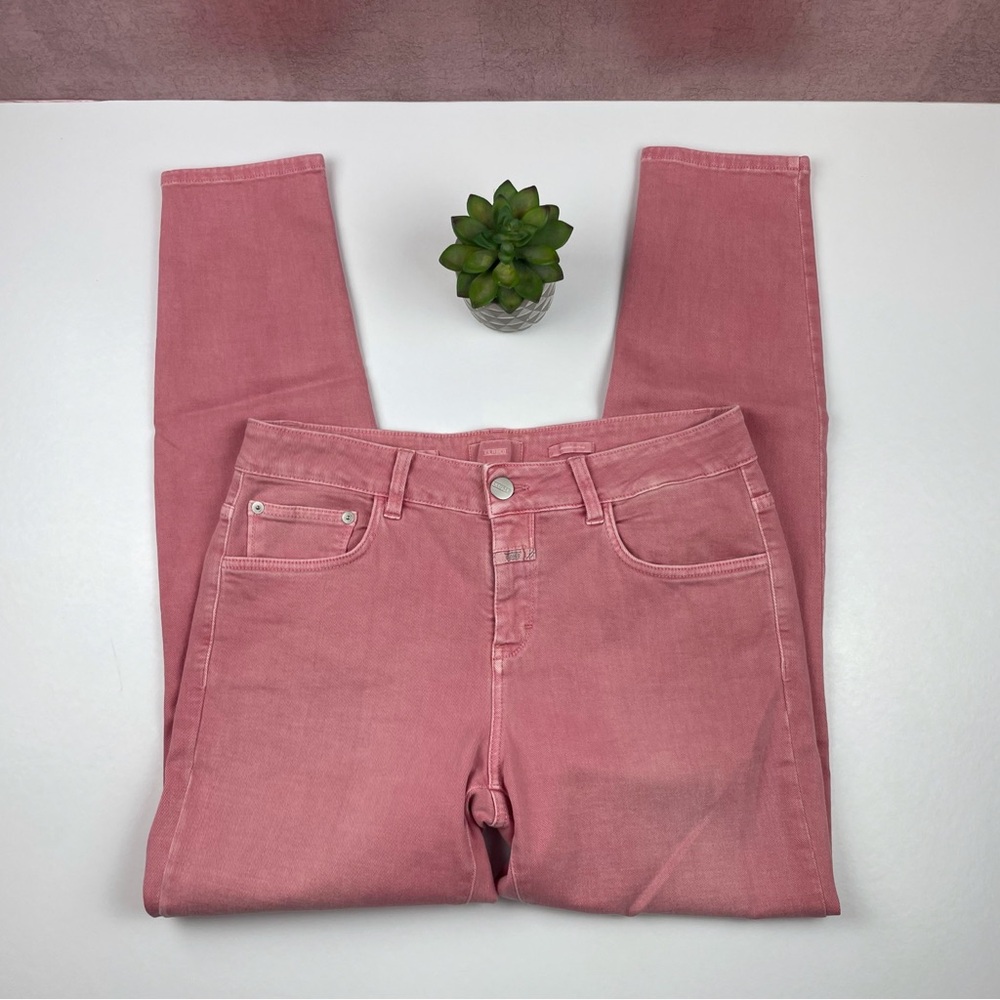 Closed Solid Red Pink Denim Jeans Designer Women Size 31
